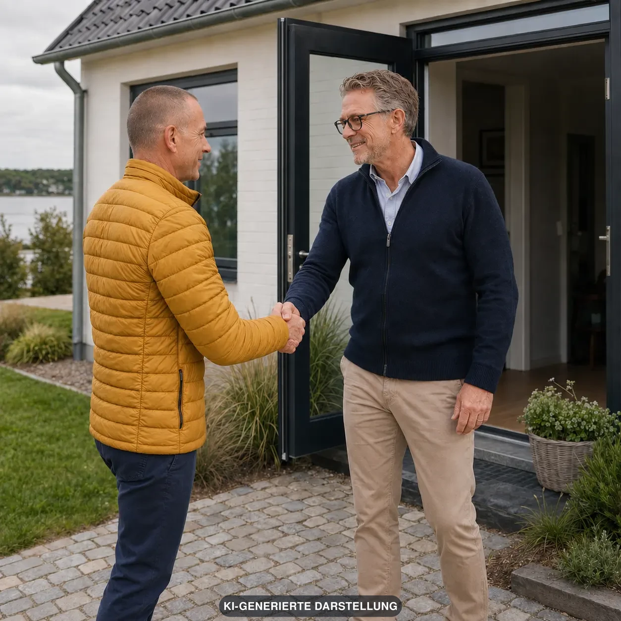 Küstenpartner beim Kundenbesuch – KI-generierte Darstellung